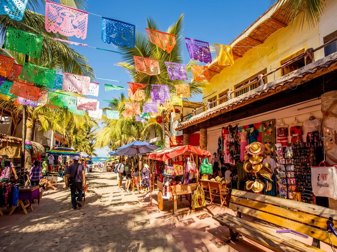 Playa de Sayulita al atardecer